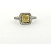 GIA 18k Gold 1.31ct Natural Yellow Diamond Engagement Ring