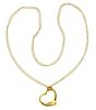 Tiffany &amp; Co Elsa Peretti 18K Gold Heart Pendant Necklace