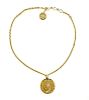 Chanel 18k Gold Diamond Comete Camellia Pendant Necklace