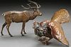 A PAIR OF AUSTRIAN COLD PAINTED BRONZE ANIMALS