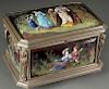 A VERY FINE FRENCH LIMOGES ENAMELED DRESSER BOX