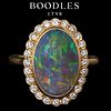 BOODLES, BLACK OPAL AND DIAMOND CLUSTER RING