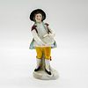 Antique Chelsea Miniature Figurine, Boy with Jar