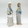 Pair, Girl with Lilies - Lladro Porcelain Figurines
