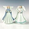 2pc Lladro Porcelain Figurines, Angels