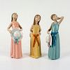 3pc Lladro Porcelain Girl Figurines