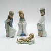 4pc Lladro Porcelain Nativity Figurines