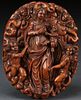 A GERMAN FRUITWOOD CARVED GROUPING, MADONNA