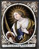 A FINE ENAMELED PLAQUE OF ST. CATHERINE, LIMOGES