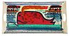 Peter Hunt Whimsical Painted Whale Tole Tray