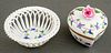Herend Hungary Porcelain Box and Basket Dish, 2