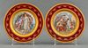 Royal Vienna Style Decorative Porcelain Plates, 2