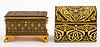 Arabic Gilt Metal Chest Form Jewelry Boxes, 2