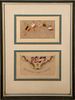 Framed WWI Silk Embroidered Postcards, 2