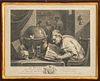 Jacques Tardieu Alchemist Engraving on Laid Paper