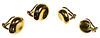 Elsa Peretti for Tiffany & Co 18k Yellow Gold 'Bean' Clip Earring Sets