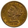 1906-D $5 Gold Coin XF Details