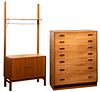 MCM Walnut Chest and Cabinet