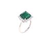 Emerald VS2 Diamond & 18k White Gold Ring