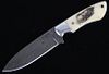 Montana Territory Buffalo Scrimshaw Damascus Knife