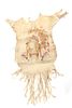 1900 Northern Plains Chief Polychrome Painted Hide