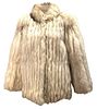Vintage SAGA FOX White Fox Fur Mid Length Coat