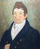 Micah Williams (NJ/NY 1782 - 1837) folk art pastel portrait