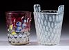 ASSORTED PHOENIX GLASS TOOTHPICK HOLDERS, LOT OF TWO,