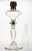 FOSTORIA NO. 17 GLASS KEROSENE BANQUET LAMP,
