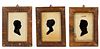 PEALE'S MUSEUM HOLLOW-CUT SILHOUETTES, LOT OF THREE