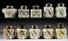 WAVE CREST ENAMEL-DECORATED SALT AND PEPPER SHAKERS, LOT OF TEN,