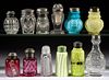 ASSORTED GLASS SALT AND PEPPER SHAKERS, LOT OF 12,