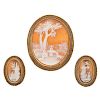 Cameo Brooch and Earrings in 14 Karat Yellow Gold