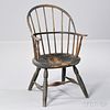 Green-painted Sack-back Windsor Armchair