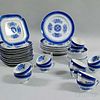 Forty-eight Pieces of Copeland Spode Blue "Fitzhugh" Tableware Items