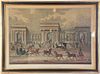 * Two English Hand Colored Engravings, Height of largest 17 x width 24 3/4 inches.