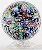 * A Studio Glass Sphere, Noble Effort Glass, Height 2 1/4 inches.