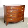 Federal Inlaid Mahogany Bow-front Chest of Drawers