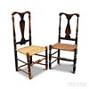 Two Black-painted Maple Side Chairs