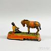 Reproduction Painted Cast Iron "Always Did 'Spise a Mule" Mechanical Bank