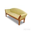 Country Upholstered Maple and Pine Sofa