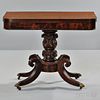 Classical Carved Mahogany and Mahogany Veneer Table