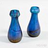 Pair of Iridescent Art Glass Vases
