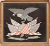 Framed Patriotic Silk Embroidered Picture