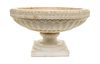 A Continental Marble Urn, 18TH/19TH CENTURY, Height 9 1/4 x diameter 15 1/2 inches.