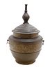 A Middle Eastern Bronze Covered Urn, Height 19 3/8 inches.