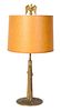 * An American Gilt Bronze Table Lamp Base, Height overall 35 inches.