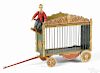 Schoenhut Humpty Dumpty circus cage wagon with a driver, 15 1/4'' h., 16'' l.