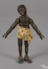 Schoenhut painted wood African native with a two-part head, 8'' h.