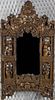 A Chinese Giltwood Mirror, Height 25 x width 14 inches.